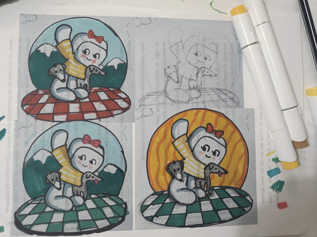 Color comps for week 1 sketch